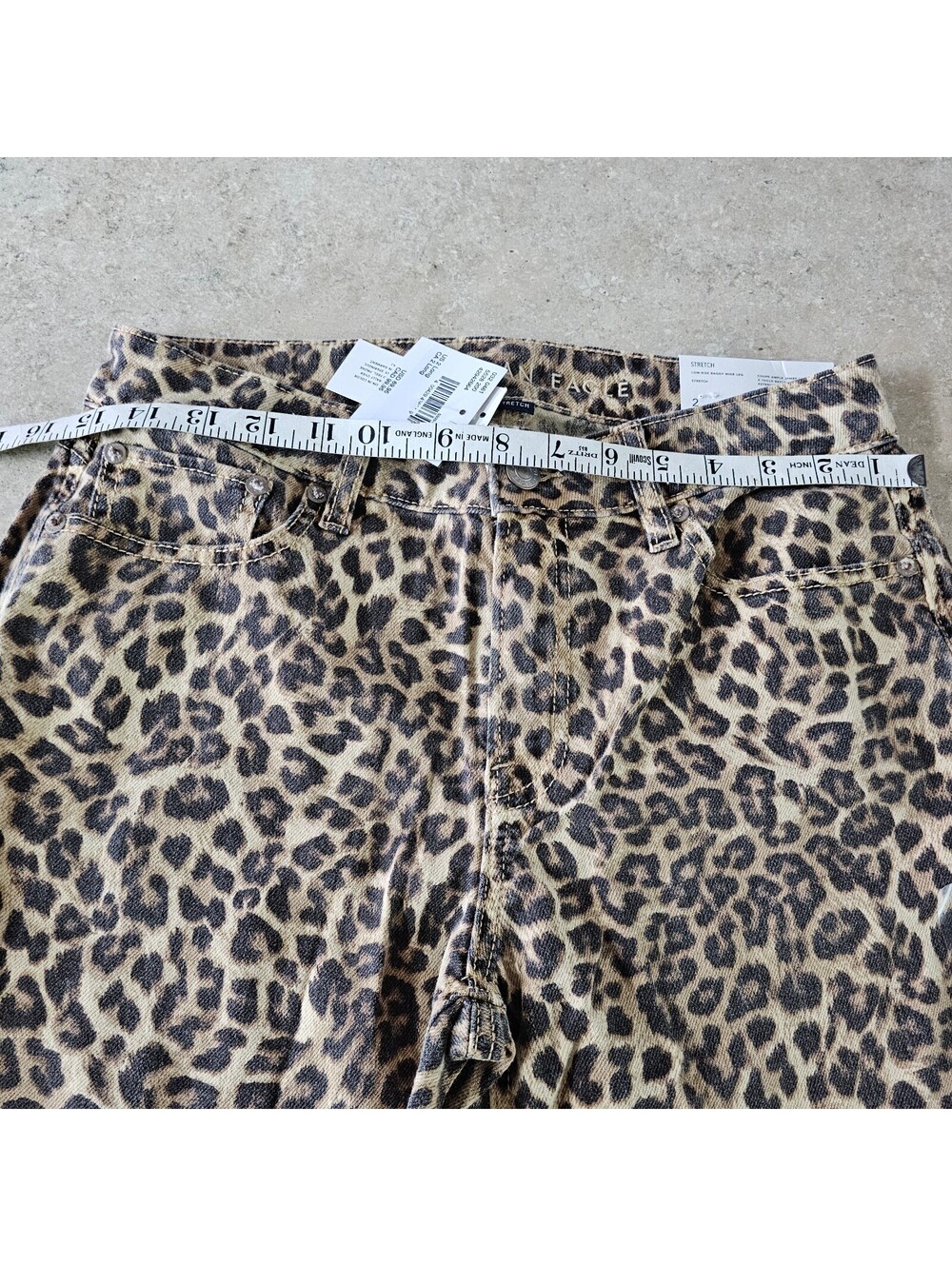 American Eagle Leopard Print Wide Leg Pants sz 2 Long - Picture 5 of 12